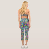 Leggings Capri Trippy Hippy Retro Paisley (Verso)