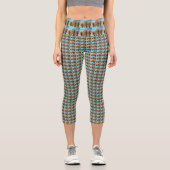 Leggings Capri Trois Eléphants Au Levant De Soleil Opal, (Recto)