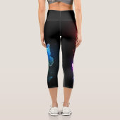 Leggings Capri Trois papillons brillants sur l'arrière - plan de (Verso)