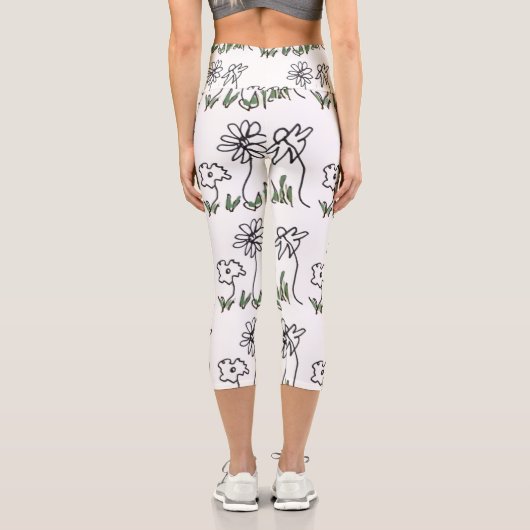 Leggings Capri Trois petites fleurs (Verso)