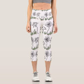 Leggings Capri Trois petites fleurs (Recto)