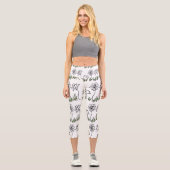 Leggings Capri Trois petites fleurs (Recto)