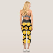Leggings Capri TROPICAL Citrus ÉTÉ FRUIT Orange citrons Tranche (Verso)