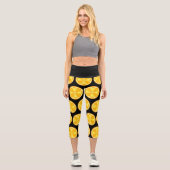 Leggings Capri TROPICAL Citrus ÉTÉ FRUIT Orange citrons Tranche (Recto)