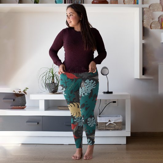 Leggings Capri Tropical foncé