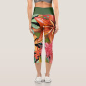Leggings Capri tropical/hawaïen/floral/fleur (Verso)