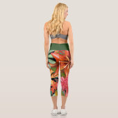 Leggings Capri tropical/hawaïen/floral/fleur (Verso)