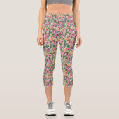 Leggings Capri Tropiques Rose (Recto)