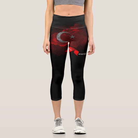 Leggings Capri Turkey flag (Recto)