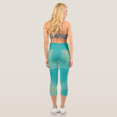 Leggings Capri Turquoise et or moderne (Verso)