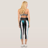 Leggings Capri Turquoise noir et blanc (Verso)
