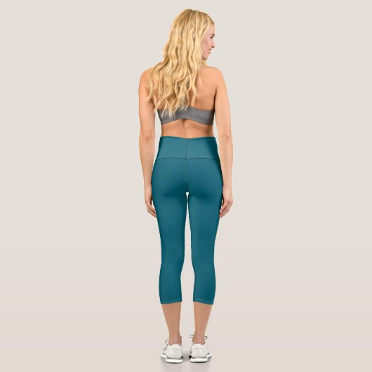Leggings Capri Turquoise solide (Verso)