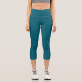Leggings Capri Turquoise solide (Recto)
