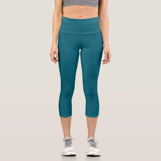 Leggings Capri Turquoise solide (Recto)