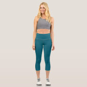 Leggings Capri Turquoise solide (Recto)