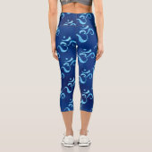 Leggings Capri Turquoise Sparkle Om Scattered Blue Tie dye (Verso)