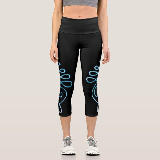 Leggings Capri Turquoise Unalome (Recto)