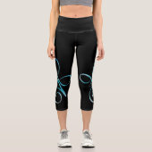 Leggings Capri Turquoise Unconditional Love (Recto)
