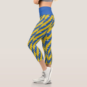 Leggings Capri Ukraine bleue et jaune Inspiration de la paix anti