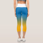 Leggings Capri Ukraine, couleurs de la liberté (Verso)