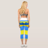 Leggings Capri Ukraine Drapeau bleu jaune Thunder_Cove (Verso)