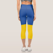 Leggings Capri Ukraine Drapeau, Ukraine Pays Cadeau Patriotique (Verso)