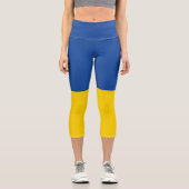 Leggings Capri Ukraine Drapeau, Ukraine Pays Cadeau Patriotique (Recto)