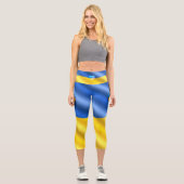Leggings Capri Ukraine - Paix - drapeau ukrainien - Liberté (Recto)