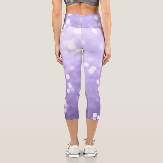Leggings Capri Ultra violet violet brillant bokeh Abstrait (Verso)