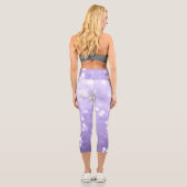 Leggings Capri Ultra violet violet brillant bokeh Abstrait (Verso)