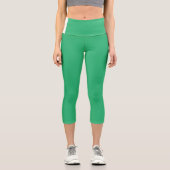 Leggings Capri un arrière - plan vert avec une bordure blanche (Recto)