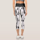 Leggings Capri Un art moderne Abstrait de ligne énergétique (Verso)
