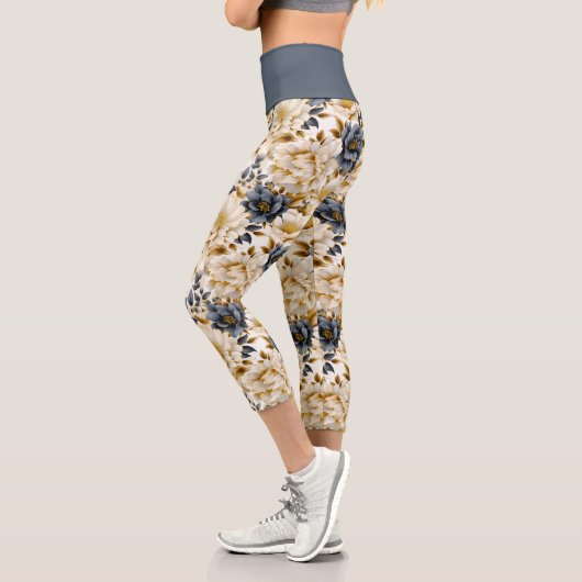 Leggings Capri Un Mariage Floral Series Design 5 (Gauche)