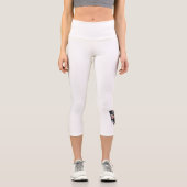 Leggings Capri Un pompier américain.Drapeau des Etats-Unis. (Recto)