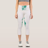 Leggings Capri un tableau d'une fleur et d'un poisson sur un doss (Recto)