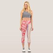 Leggings Capri une carte au coeur rouge (Recto)
