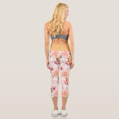 Leggings Capri Une conception de série florale d'automne 2 (Verso)