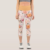 Leggings Capri Une conception de série florale d'automne 2 (Recto)