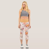 Leggings Capri Une conception de série florale d'automne 2 (Recto)