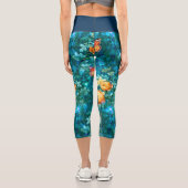 Leggings Capri Une fée dans le jardin Série Design 11 (Verso)