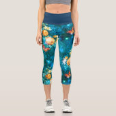 Leggings Capri Une fée dans le jardin Série Design 11 (Recto)