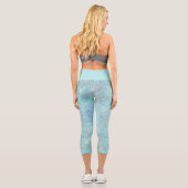 Leggings Capri Une galaxie de sirène Série Conception 2 (Verso)