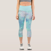 Leggings Capri Une galaxie de sirène Série Conception 2 (Recto)