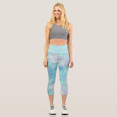 Leggings Capri Une galaxie de sirène Série Conception 2 (Recto)