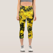 Leggings Capri Une multitude de mamans jaunes (Recto)