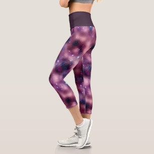 Leggings Capri Une série de design Galaxie scintillante 12