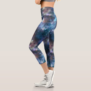 Leggings Capri Une série de design Galaxie scintillante 3