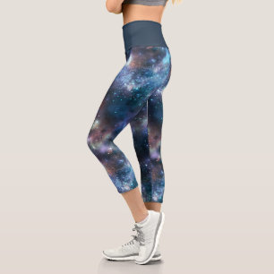 Leggings Capri Une série de design Galaxie scintillante 3