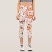 Leggings Capri Une série de fleurs automnales Design 2 (Recto)
