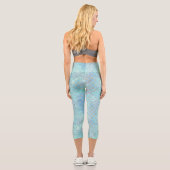 Leggings Capri Une série de galaxies de sirène Design 2 (Verso)